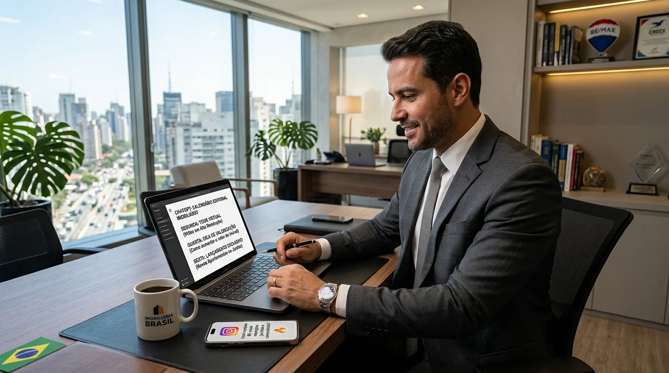 Como Corretores nos EUA Usam ChatGPT Para Criar o Conteúdo de Uma Semana em 33 Minutos